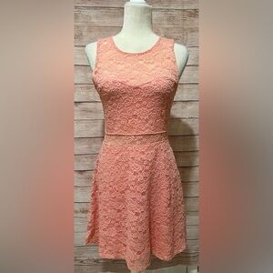 Garage Lace Peekaboo peach Dress size medium